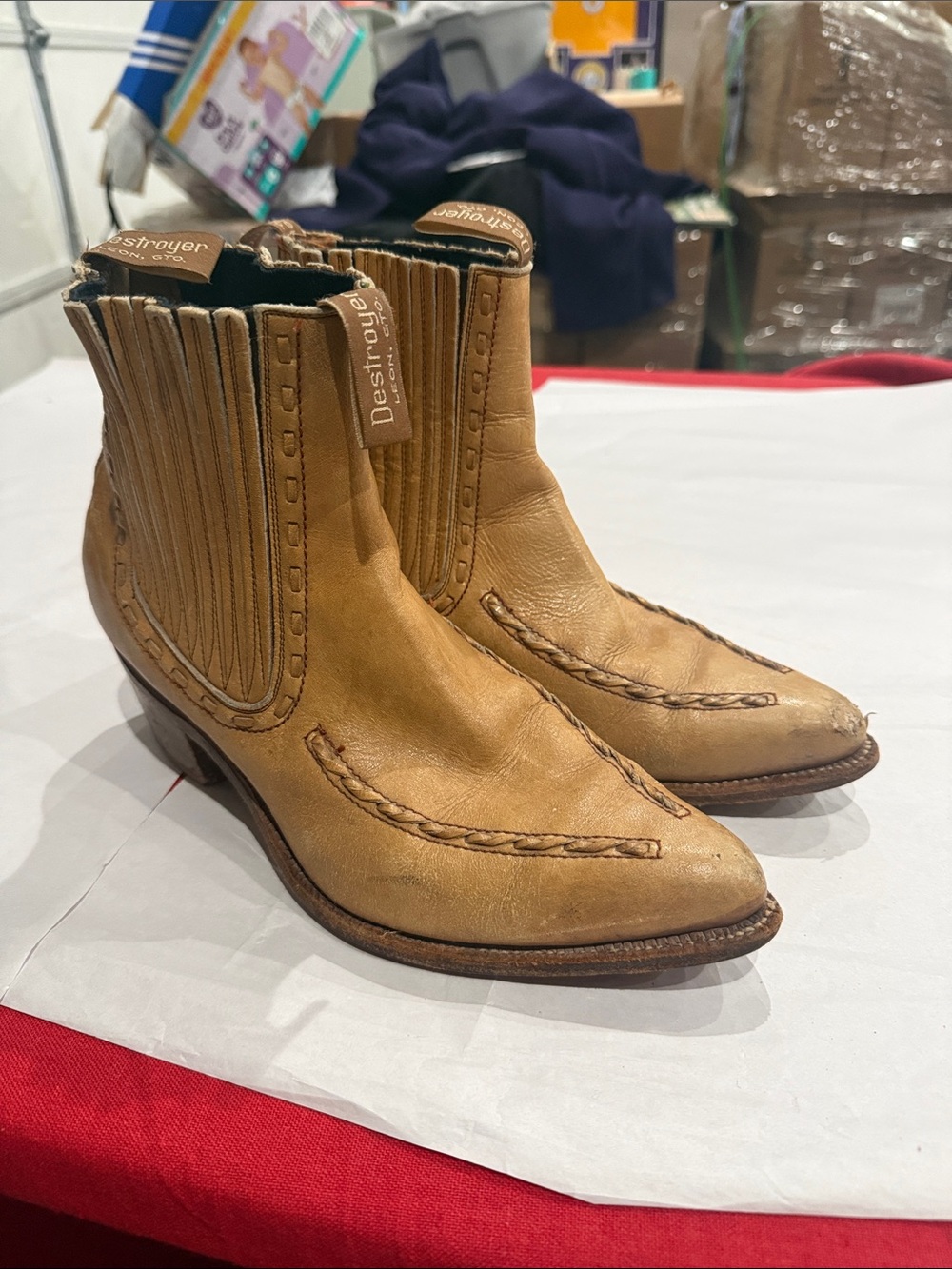 Tan Leather Chukka Boots for Men